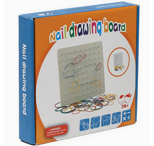 Planche Géoboard en Bois Double Face - Jeux éducatifs | Edunova