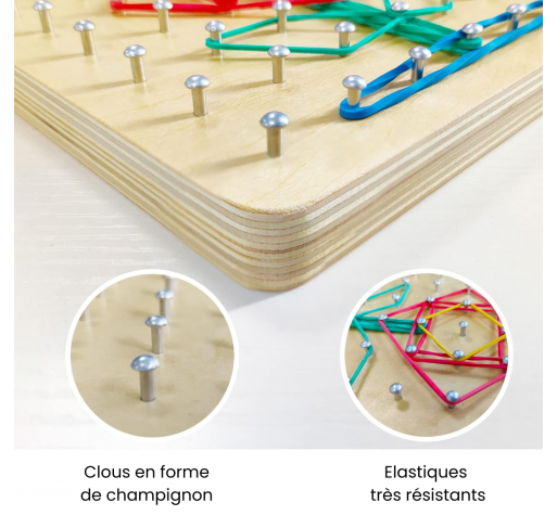 Planche Géoboard en Bois Double Face | Edunova Maroc